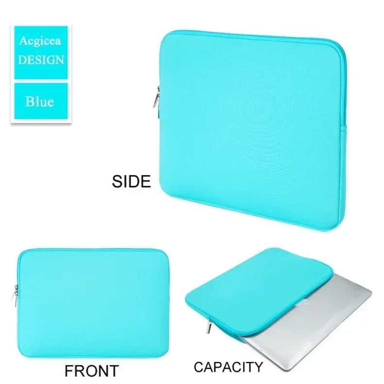 Housse souple pour ordinateur portable 11-15,6 pouces, idéale pour le bureau, les voyages et les affaires. Compatible avec Macbook Air Pro, Xiaomi, Lenovo, HP et Dell.