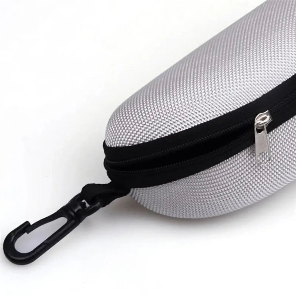 Étui à lunettes de soleil Portable, 1 pièce, protecteur en tissu Oxford dur EVA, étui à lunettes à fermeture éclair avec mousqueton, accessoires pour lunettes unisexes