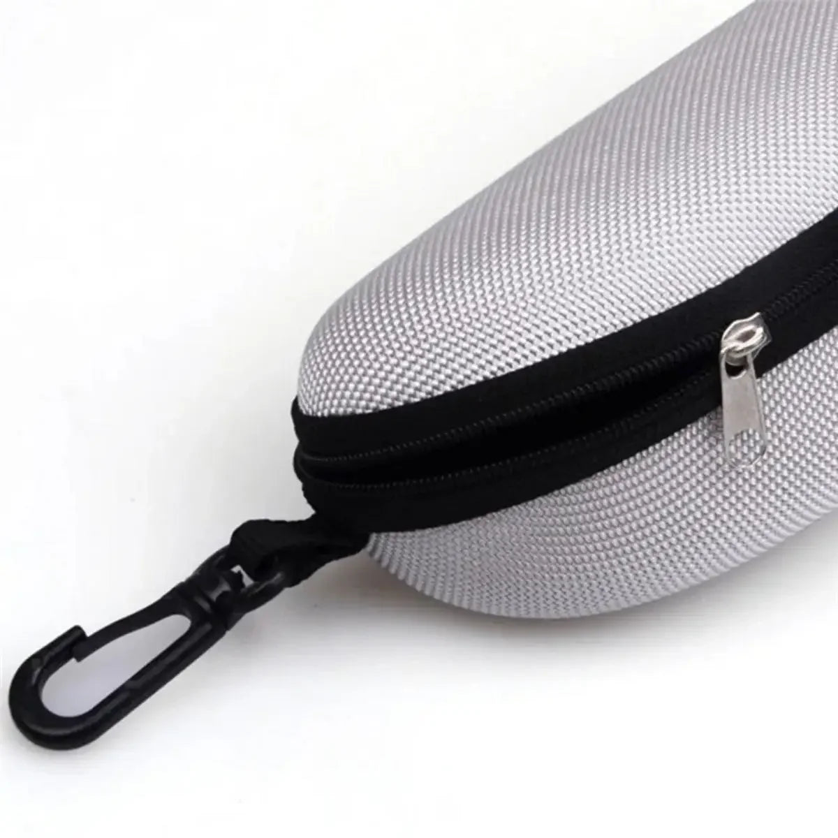 Étui à lunettes de soleil Portable, 1 pièce, protecteur en tissu Oxford dur EVA, étui à lunettes à fermeture éclair avec mousqueton, accessoires pour lunettes unisexes