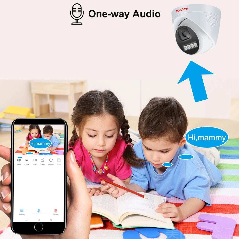 Caméra IP POE 4K 8MP, Audio H.265 Onvif, grand Angle 2.8mm, Vision nocturne couleur AI, vidéosurveillance à domicile, sécurité