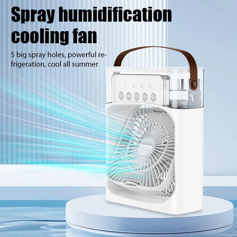 Climatiseur Portable 3 en 1, petit refroidisseur d'air domestique, veilleuses LED, humidificateur, réglage de l'air, ventilateurs pour la maison
