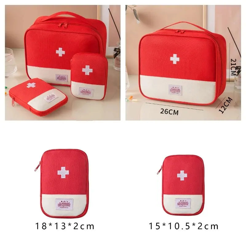 Sac de rangement médical Portable 3 pièces/ensemble, Kit de premiers secours d'urgence en Camping, organisateur, étui à pilules de voyage en plein air à domicile