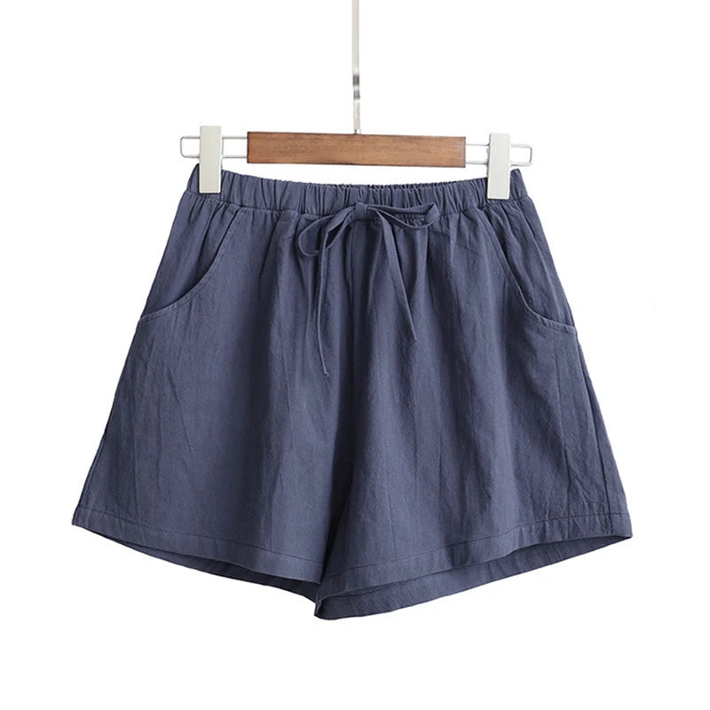 ITOOLIN Short en lin décontracté pour femme, short de sport taille haute noir, short femme, short de sport femme