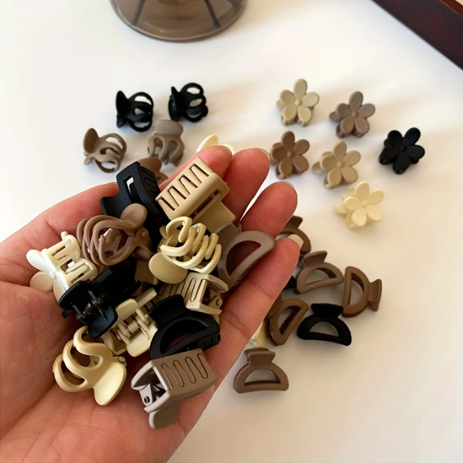 Paquet mixte de petits clips beiges, accessoires mignons pour filles, parfaits pour un usage quotidien, des Occasions spéciales ou des cadeaux de voyage, 5/10/20/30 pièces