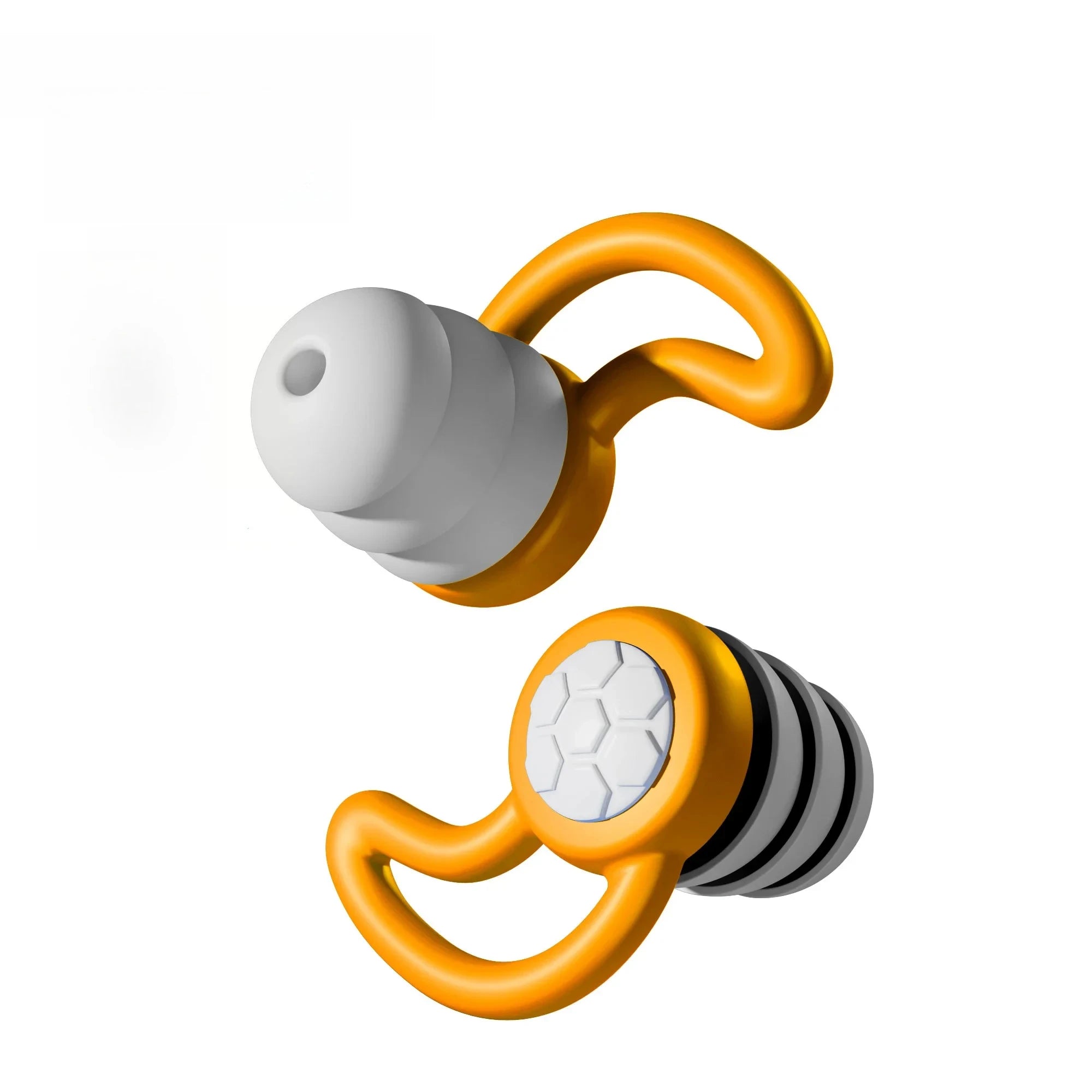Une paire de bouchons d'oreille en silicone souple avec réduction de bruit, étanches, confortables à porter, adaptés pour dormir et nager