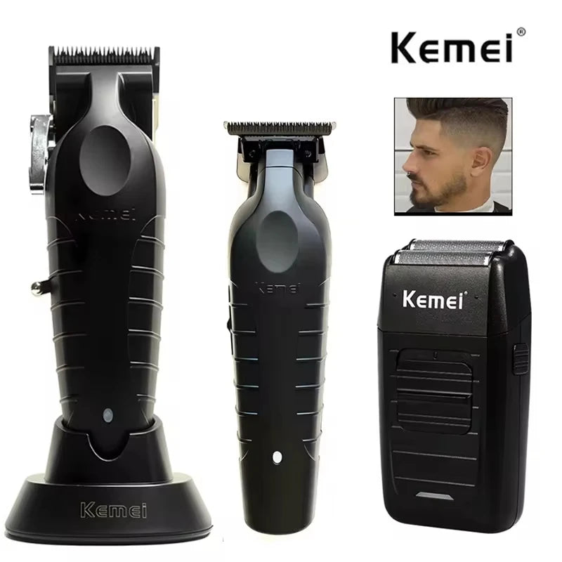 Kemei KM-2296 KM-2299 KM-1102 Kit de tondeuse à cheveux rasoir électrique pour hommes tondeuse à cheveux Machine professionnelle pour couper les cheveux