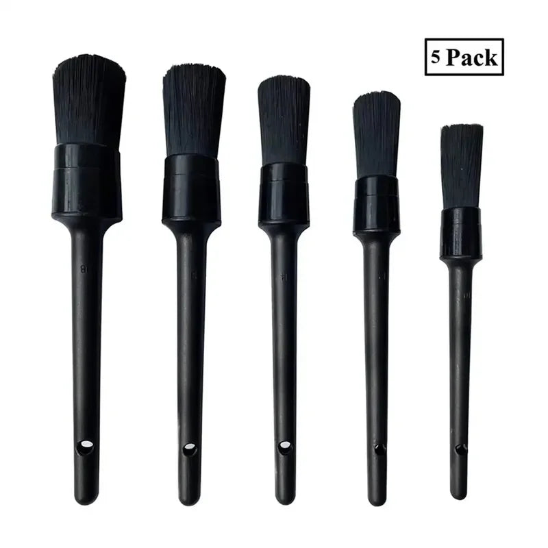 Brosses de nettoyage de détails de voiture 1/5x, brosse de détail douce, nettoyeur de roues, brosse de dépoussiérage automatique, accessoires intérieurs et extérieurs de voiture
