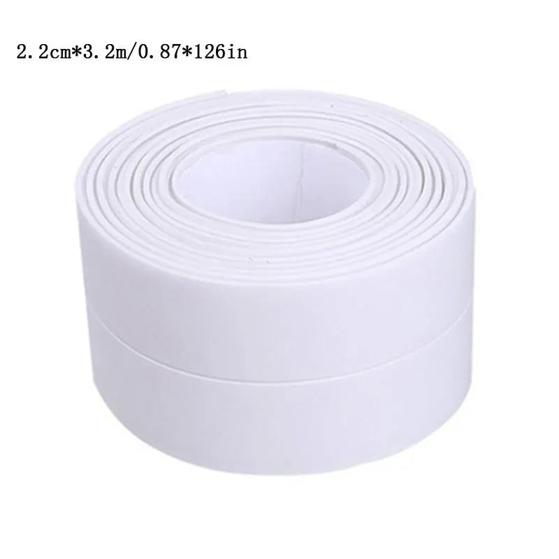Bande d'étanchéité en PVC pour salle de bain, baignoire et toilettes : ruban adhésif imperméable et anti-moisissure pour évier de cuisine et angles de murs