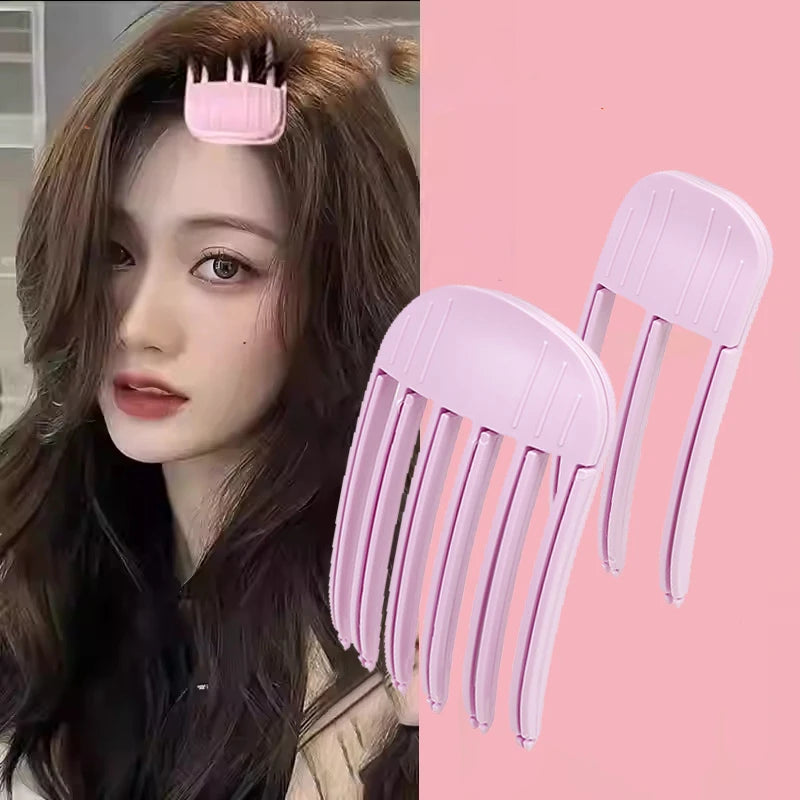Pinces à cheveux bouclées duveteuses pour frange, racines volumineuses, pinces à cheveux pour femmes, pinces à cheveux à forme fixe, bigoudis volumisants tendance