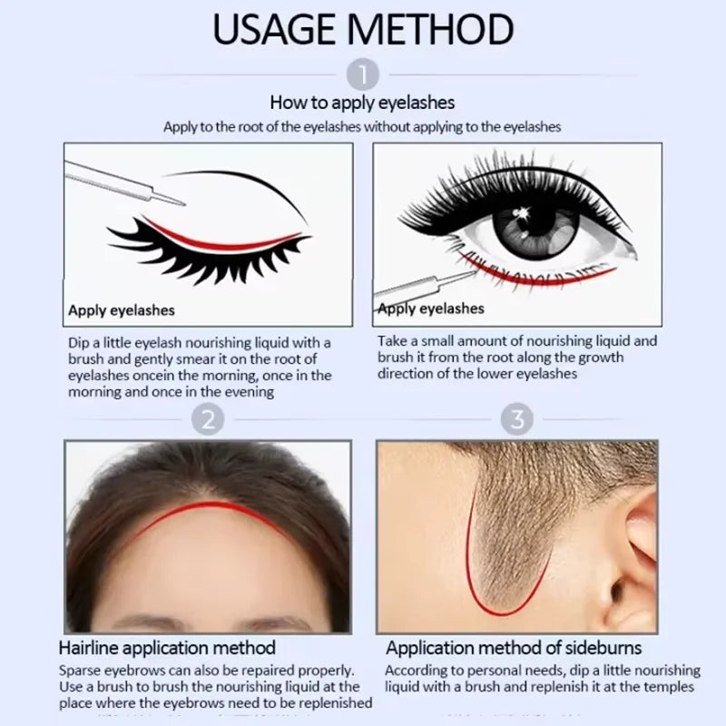 Sérum pour une croissance rapide des sourcils et des cils, produit anti-chute, prévient la calvitie, sourcils plus fournis, plus épais et plus longs, maquillage des sourcils