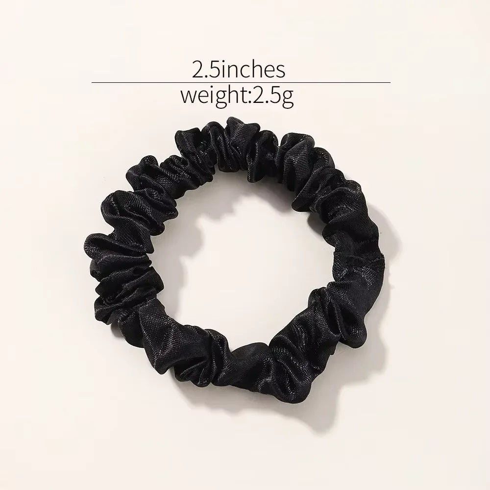 Chouchous élégants pour femmes, 6/18 pièces, Simulation minimaliste, attaches en soie, couleur unie, boucle élastique, queue de cheval, accessoires pour cheveux
