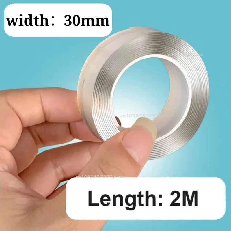 SEAMETAL – ruban adhésif Double face Super résistant, lavable, réutilisable, Transparent, sans Trace, autocollant pour voiture, maison, bureau