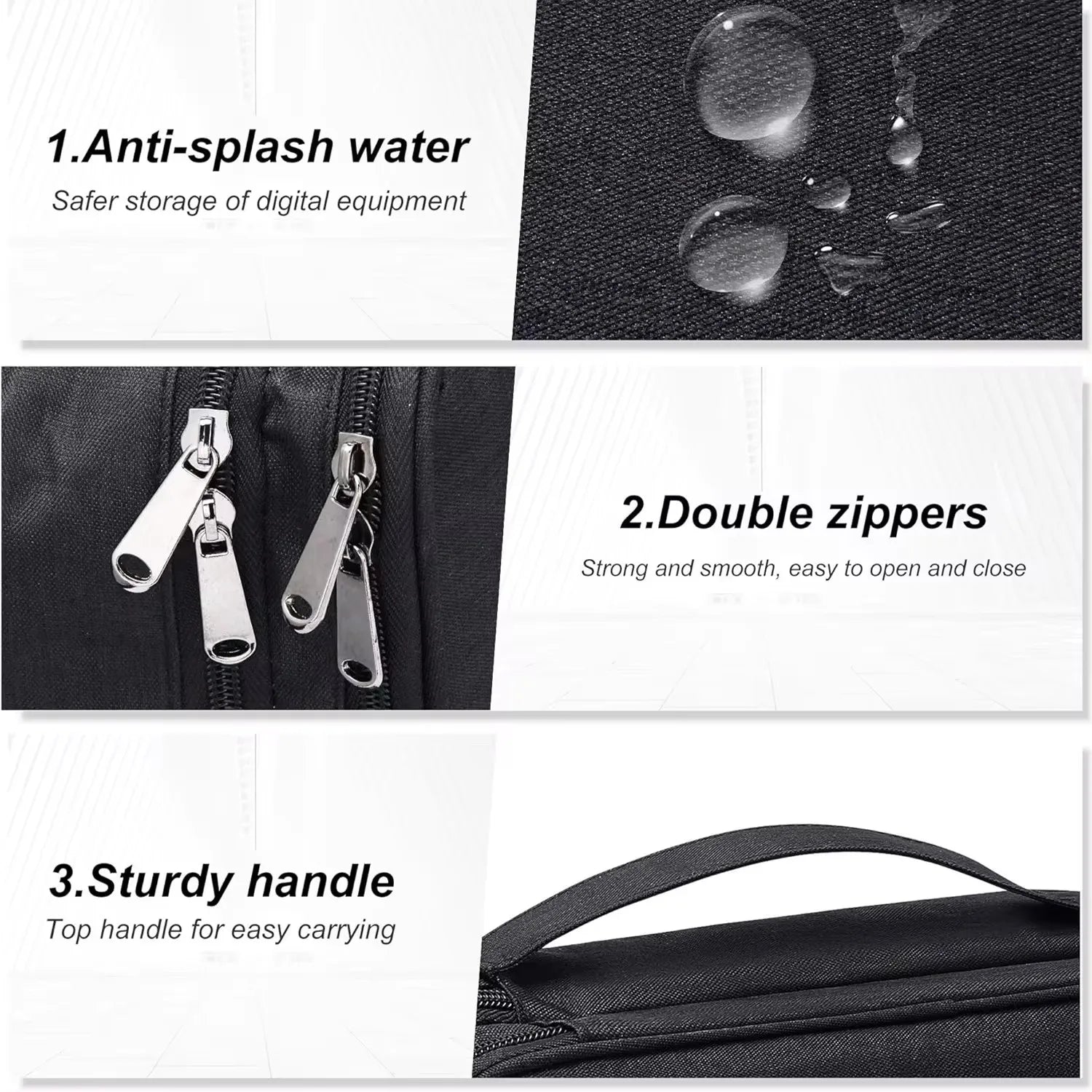 Sac de rangement de câbles étanche, organisateur d'accessoires électroniques numériques, étui de rangement de câbles de voyage Portable pour chargeur de câbles