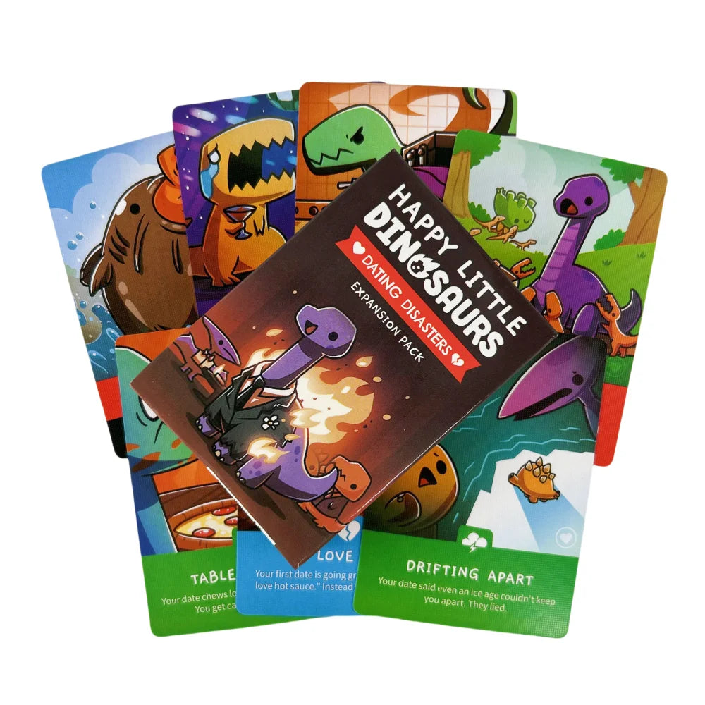 Petits Dinosaures Joyeux Licorne Anglais Échecs et Cartes Stratégie Dangers Jeu de Plateau Cartes