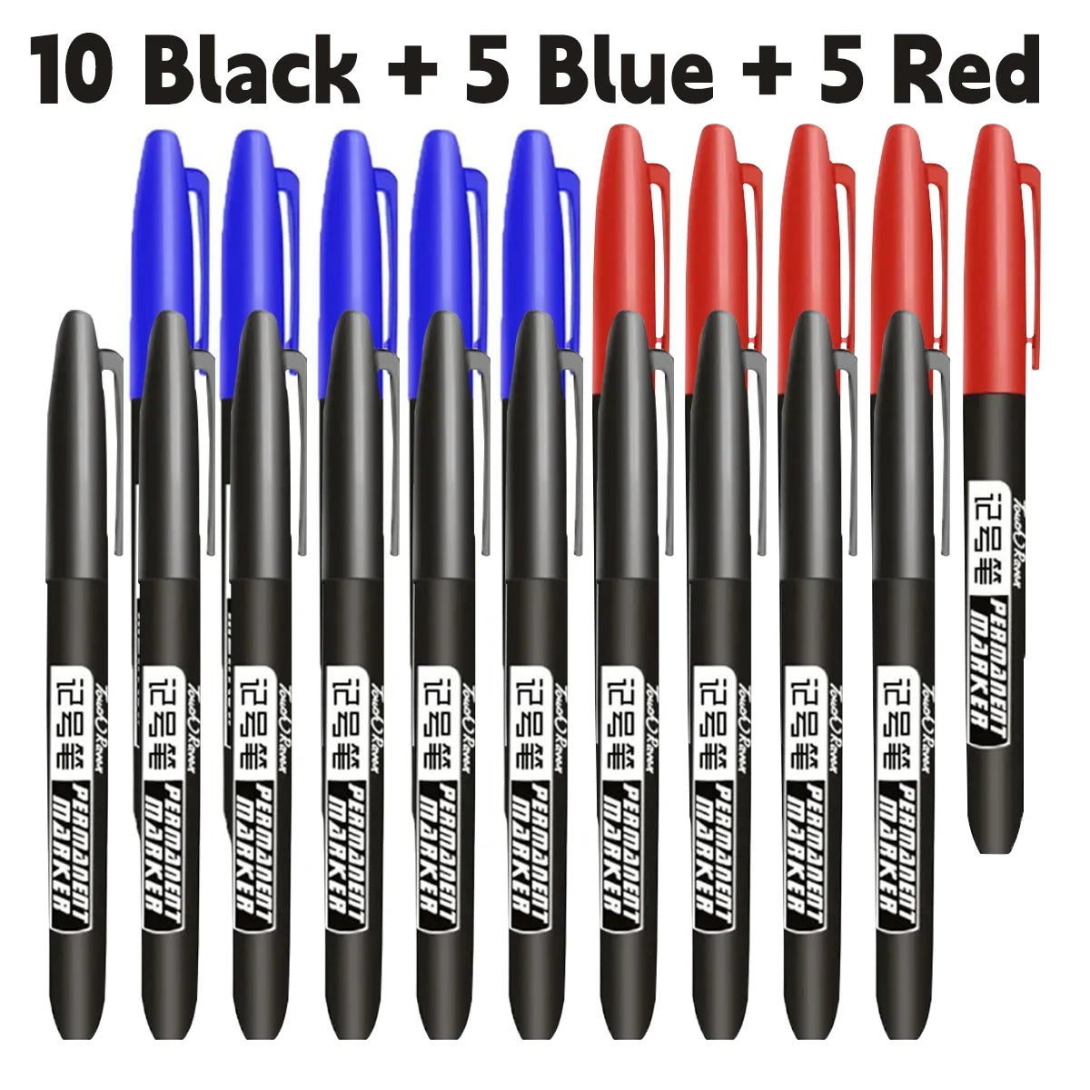 Stylo marqueur Permanent pour dessin Manga, 6 pièces, noir, bleu, rouge, encre étanche, stylos pour croquis, papeterie fournitures scolaires d'art