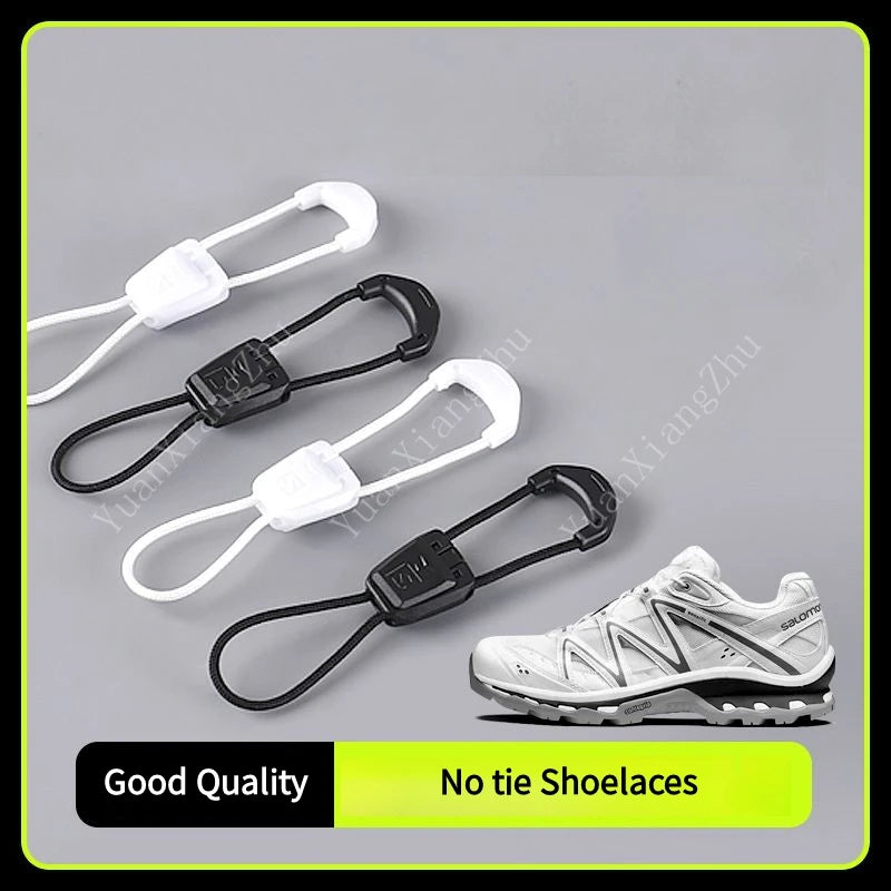 Lacets de chaussures sans nœuds, lacets ronds de tennis, pour adultes et enfants, pour baskets de course, noirs et blancs, accessoires de chaussures