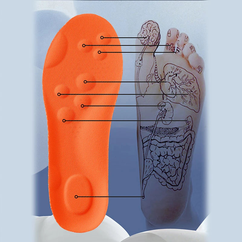 Semelles intérieures de Sport en Latex, 1/2/4 paires, coussinets de chaussures souples à haute élasticité, orthèses respirantes, coussin d'absorption des chocs, Support d'arc