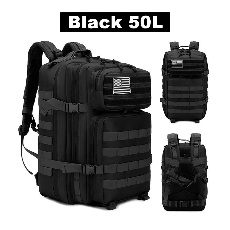 50L sac à dos tactique hommes voyage grande capacité sacs à dos hommes imperméable Sports de plein air sacs multifonctionnels