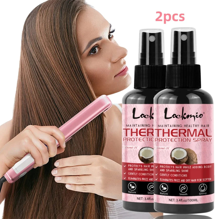 Spray protecteur thermique pour cheveux, sérum protecteur de chaleur, protège les cheveux des dommages causés par les UV, après-shampoing hydratant pour femmes