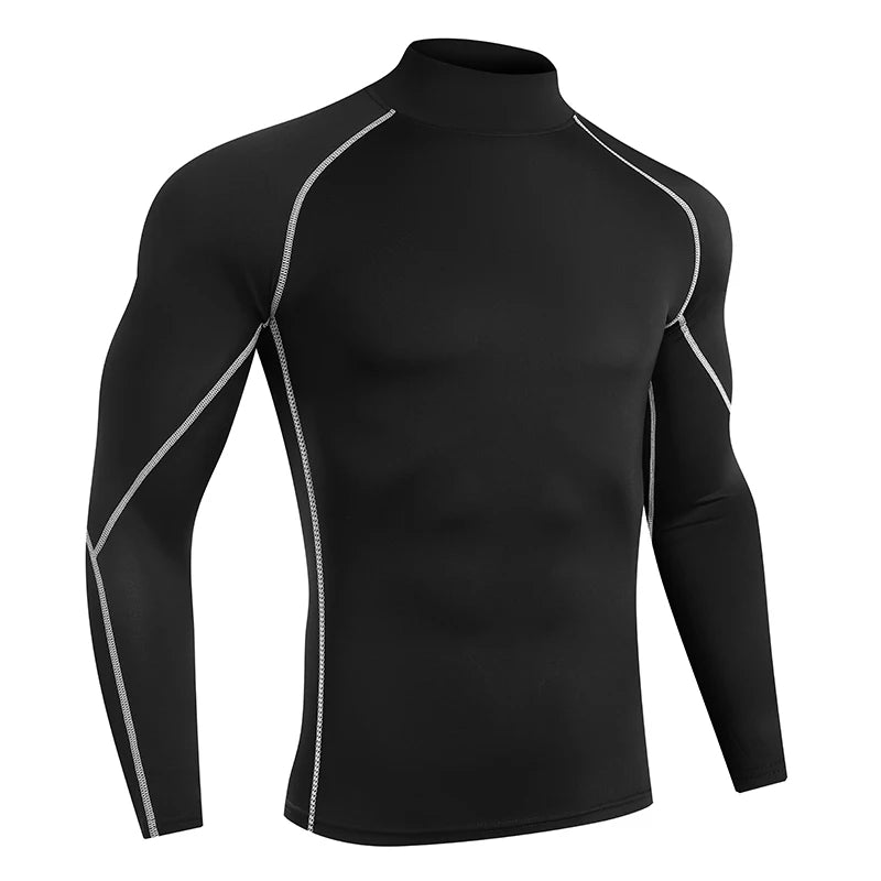 T-shirt de Sport de musculation pour hommes, séchage rapide, chemise de course à manches longues, haut de Compression, T-shirt de gymnastique, Fitness serré Rashgard