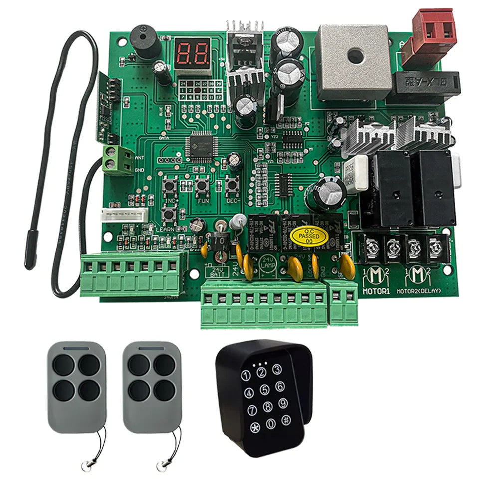 Carte de commande électronique 24 V CA pour portail battant électrique, ouvre-porte automatique, télécommande à code tournant 433,92 MHz