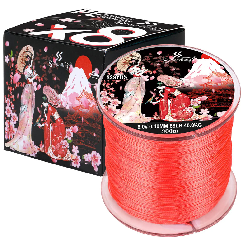 Ligne de pêche tressée Sougayilang 8 brins 100 m 300 m, multifilament, pour la pêche à la carpe, accessoire de pêche en fil tressé japonais, ligne PE