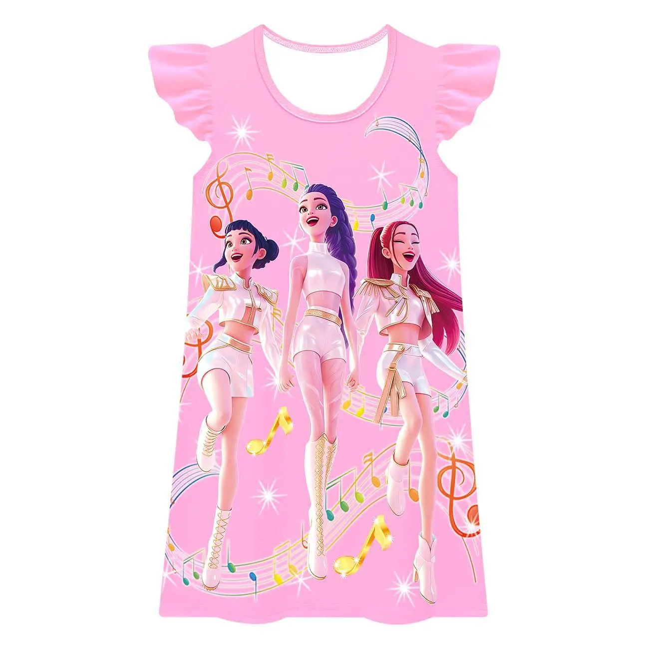 Pyjamas d'été pour enfants Kpop Demon Hunters, robe Zoey, robe de princesse, vêtements de nuit pour filles, pyjamas de fête