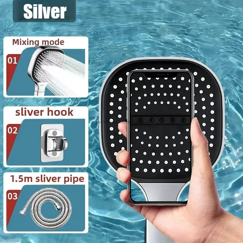 Pommeau de douche haute pression à 3 Modes, pommeau de douche à économie d'eau, pulvérisateur de Massage d'eau réglable, accessoires de salle de bain à domicile