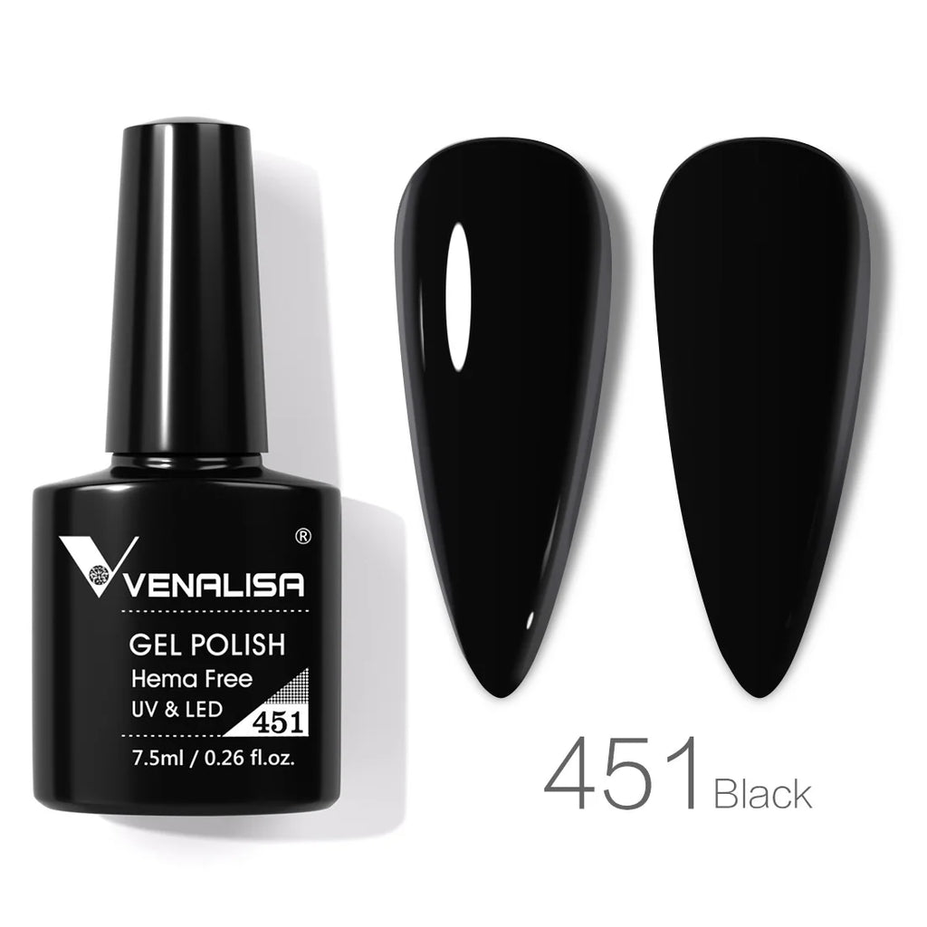 Vernis à ongles gel Venalisa 7,5 ml SANS HEMA, semi-permanent, UV/LED, couvrance totale, texture ultra-douce, manucure sublime