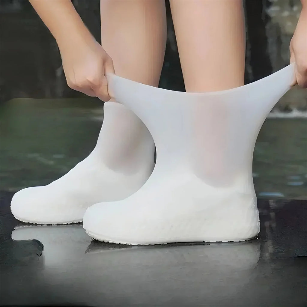 1 paire de couvre-chaussures de botte de pluie en caoutchouc pour une utilisation en extérieur, couvre-chaussures imperméables en Silicone, couvre-chaussures pour jours de pluie, pluie antidérapante réutilisable