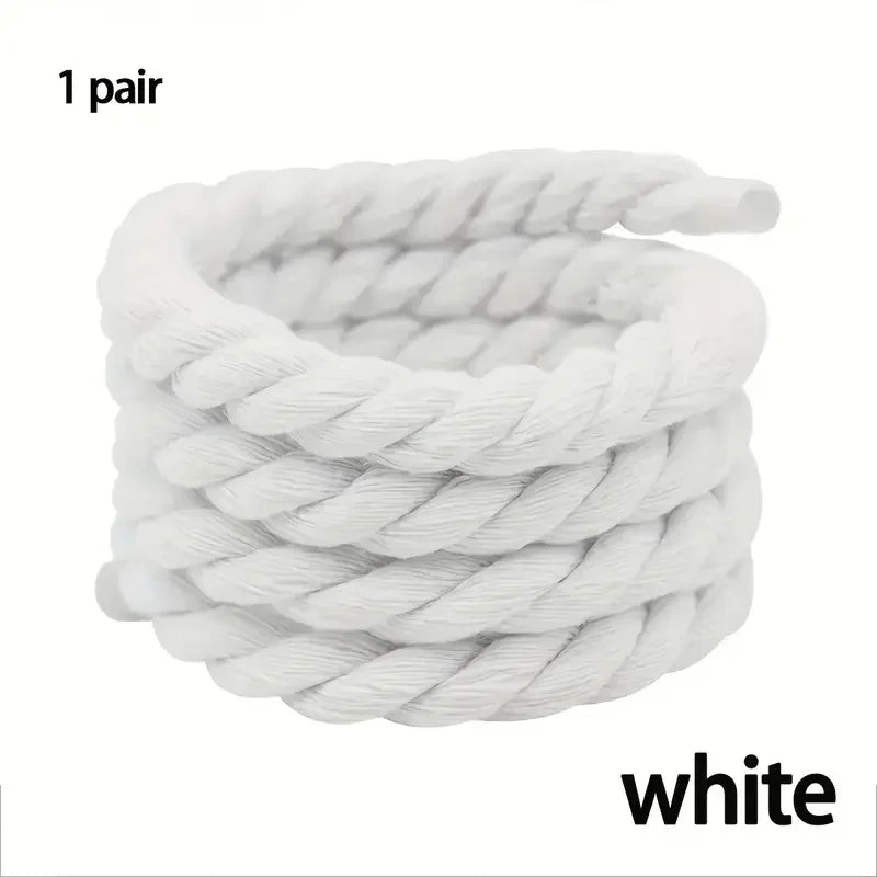 Lacets tressés faits main - Accessoires de chaussures en toile épaisse et résistante pour chaussures légères