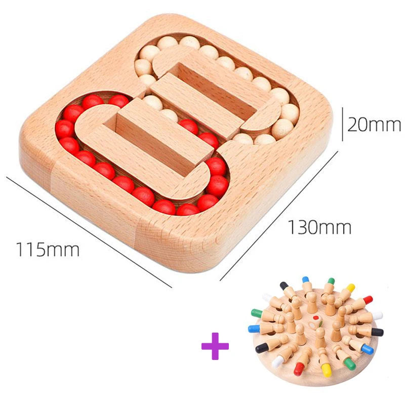 Puzzle en bois, jouet Montessori éducatif, apprentissage sensoriel des couleurs, jeu de mémoire BeBe, jeu d'échecs avec allumettes, jeu de société pour enfants