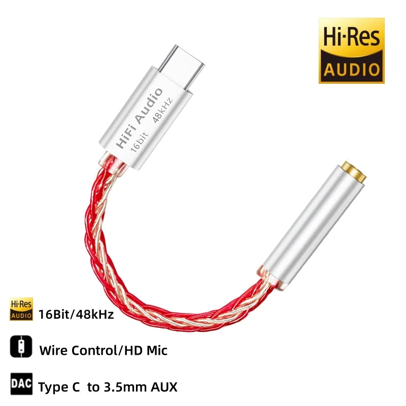 VAOLRO AB136D USB type-c à 3.5mm amplificateur de casque 16Bit/48KHz câble de décodeur Audio HiFi IEM AMP adaptateur de téléphone portable puce DAC