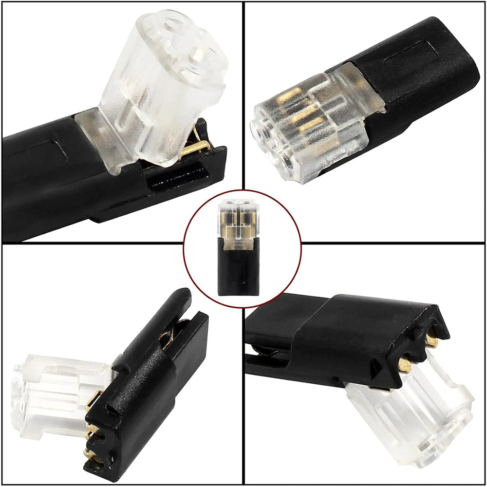 Connecteur électrique étanche pour voiture, 2 broches, câble métallique, automobile, 12 pièces/ensemble
