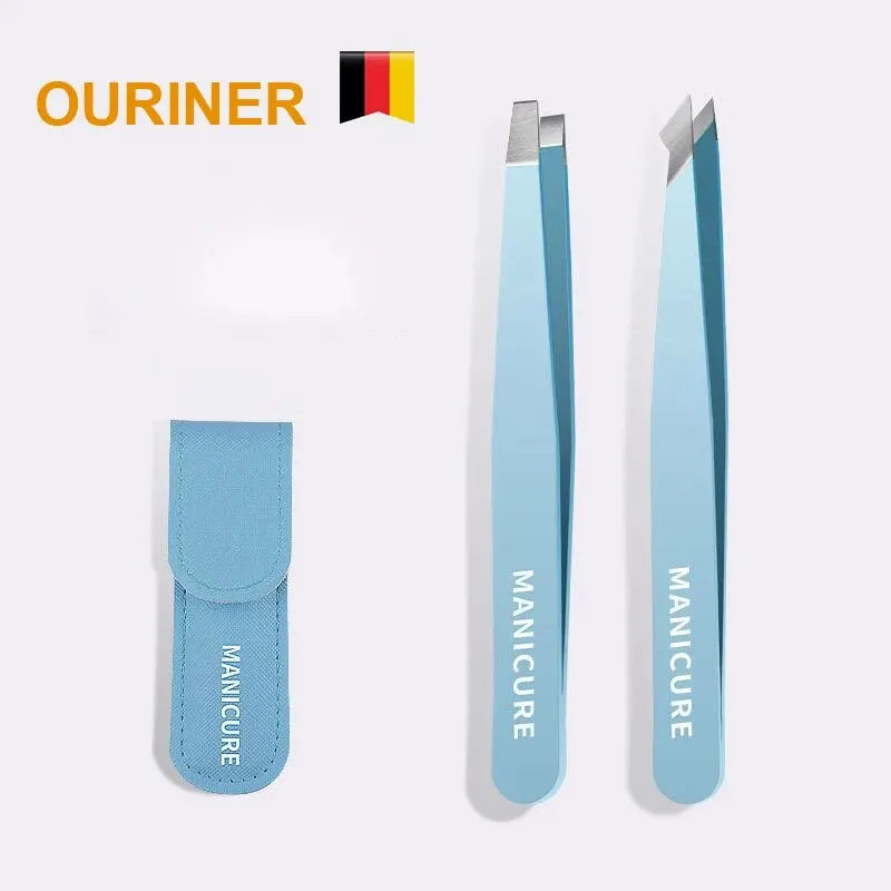 Pince à épiler à sourcils colorée, outil de beauté pour l'épilation des poils fins, pinces à sourcils biseautées en acier inoxydable, outils de maquillage pour l'épilation