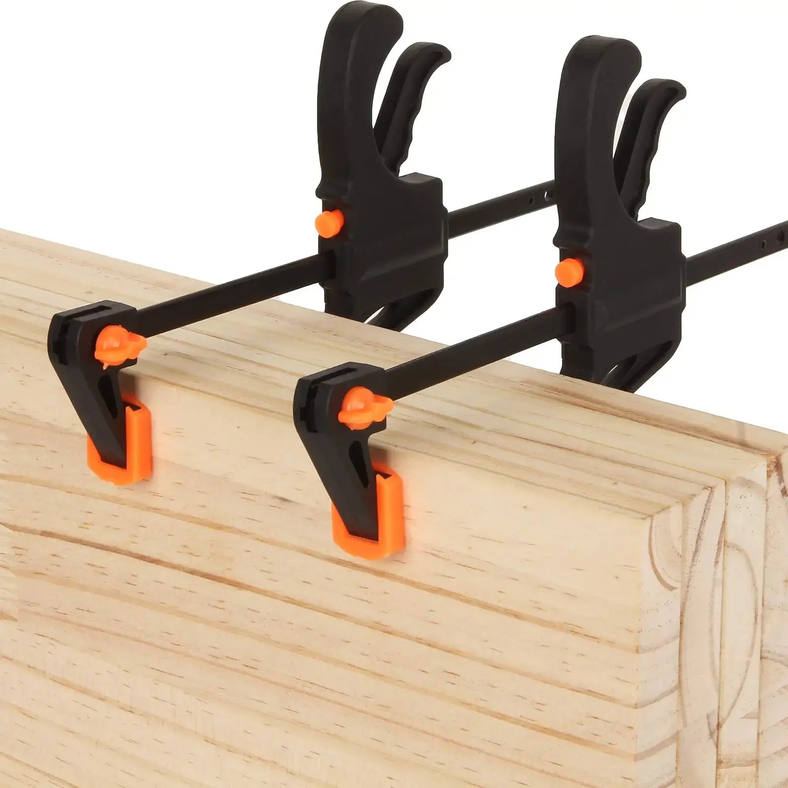 5/2pcs Woodworking Work Bar Clamp - 4 Inch Hard Quick Ratchet Release Clip, Special Hand Tool for Carpentry