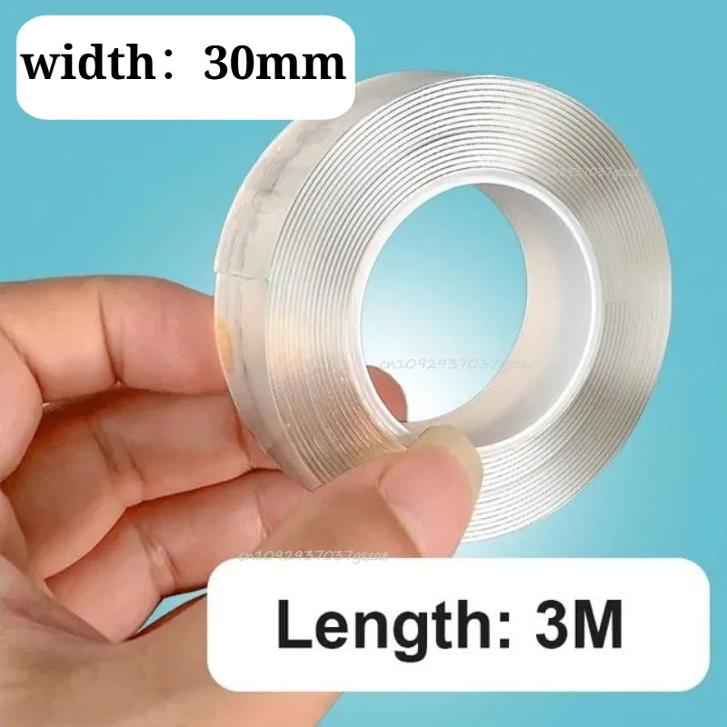 SEAMETAL – ruban adhésif Double face Super résistant, lavable, réutilisable, Transparent, sans Trace, autocollant pour voiture, maison, bureau