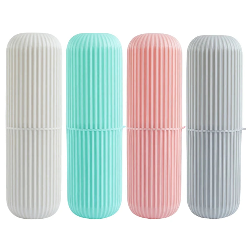 Porte-brosse à dents Portable avec rangement de dentifrice, organisateur de tasses de salle de bain de voyage pour articles de toilette en déplacement