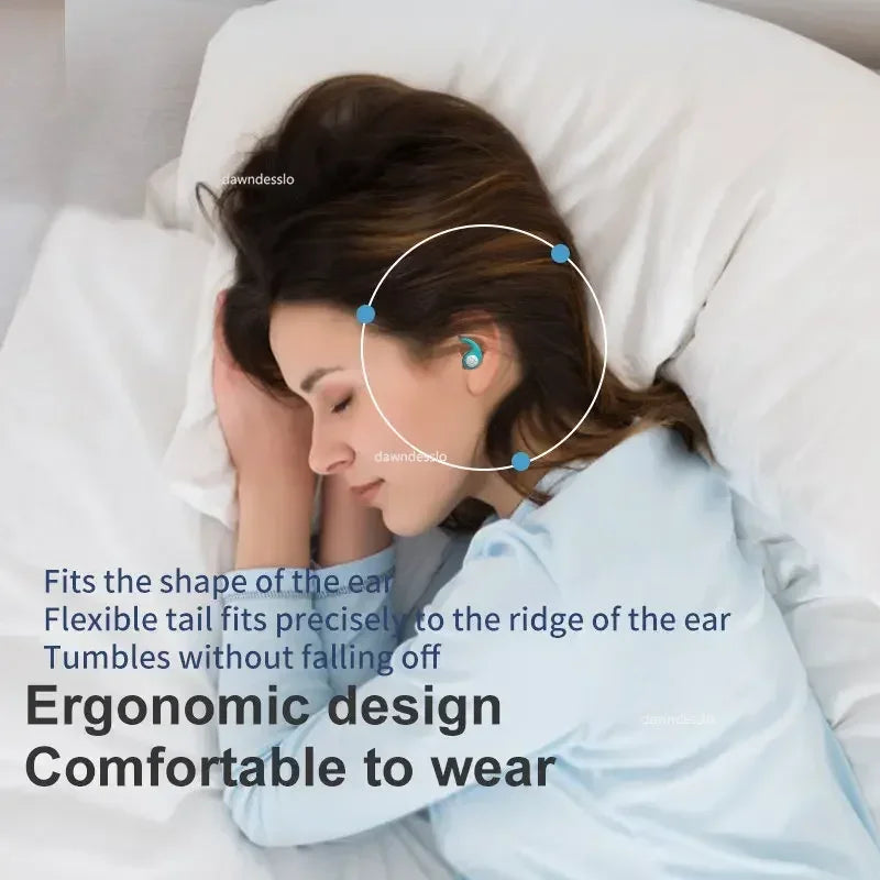 Une paire de bouchons d'oreille en silicone souple avec réduction de bruit, étanches, confortables à porter, adaptés pour dormir et nager
