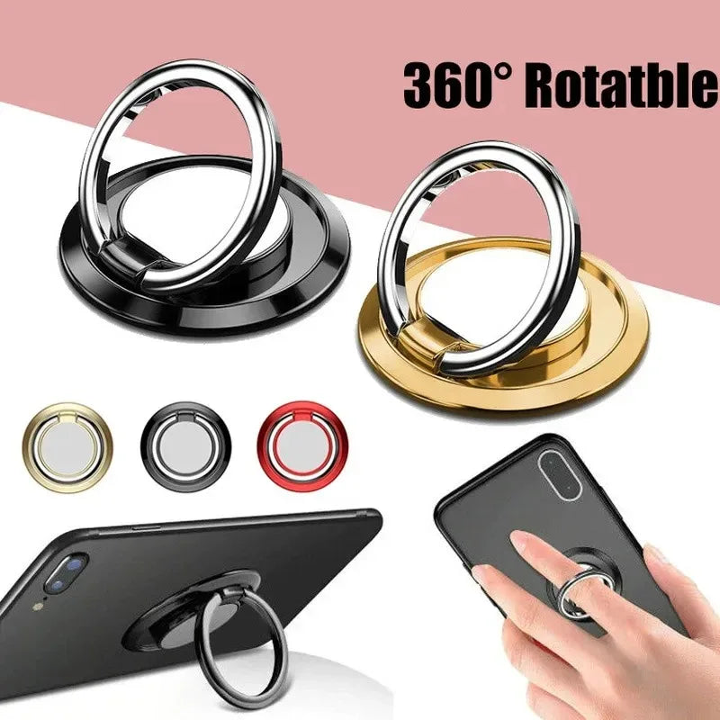 Support de bague de doigt, poignée rotative à 360 degrés pour téléphone portable et voiture, support magnétique pour arrière de téléphone, tampon autocollant universel