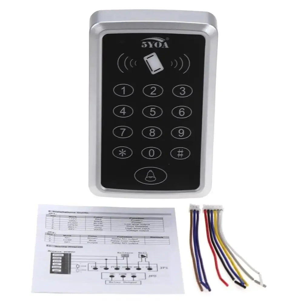 Système de contrôle d'accès par clavier RFID 5YOA B03, lecteur de cartes EM 125 kHz, ouvre-porte, clavier de commande pour la sécurité