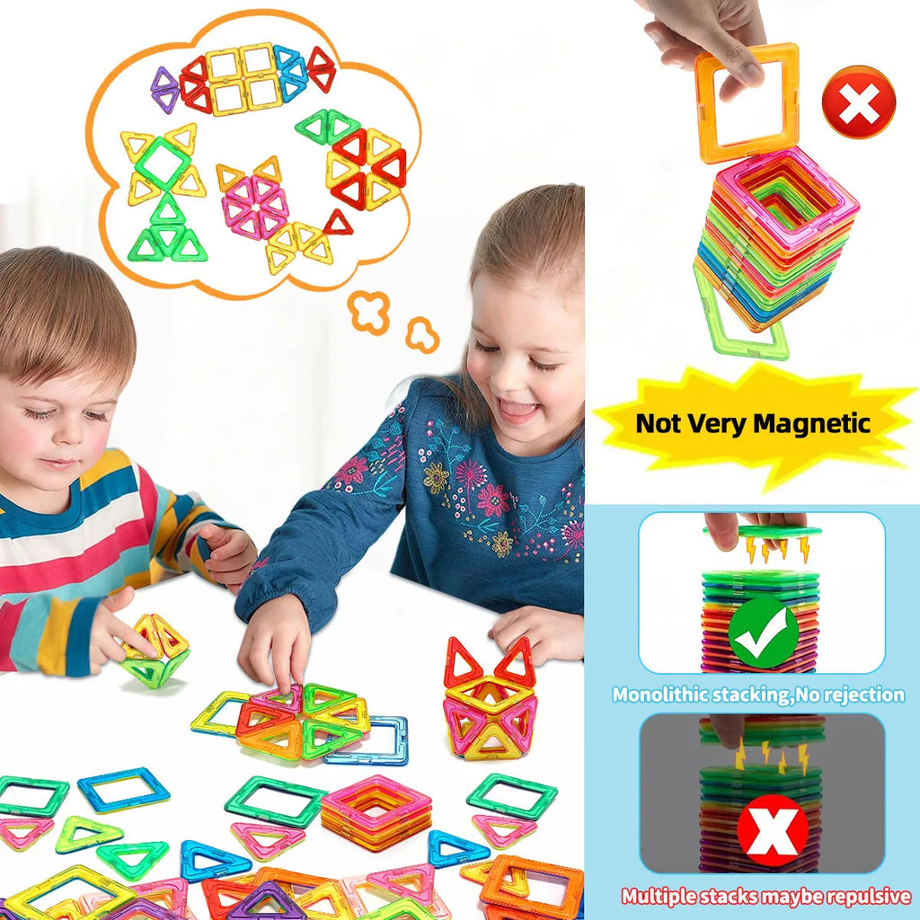 Blocs de Construction magnétiques, jouets à tige de taille moyenne, jouets de Construction, apprentissage, jouets magnétiques éducatifs
