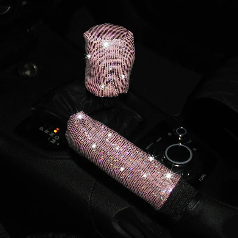Housse de volant de voiture universelle 37/38cm, housse de poignée élastique, diamant bronzant coloré, accessoires de volant scintillants