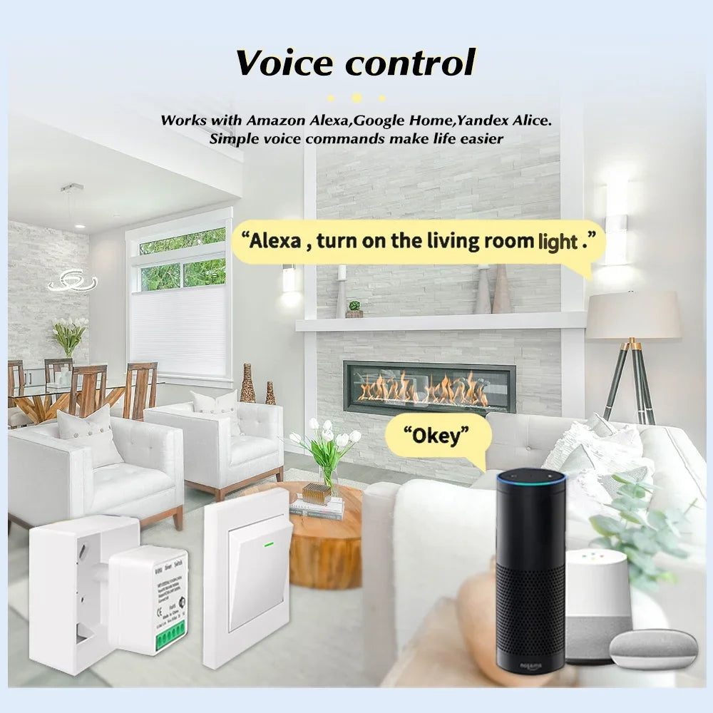 Commutateur intelligent WiFi/Zigbee, Module de relais 16A 20A, prise en charge intelligente, minuterie de relais bidirectionnel avec Google Home Alexa Alice Smart Life
