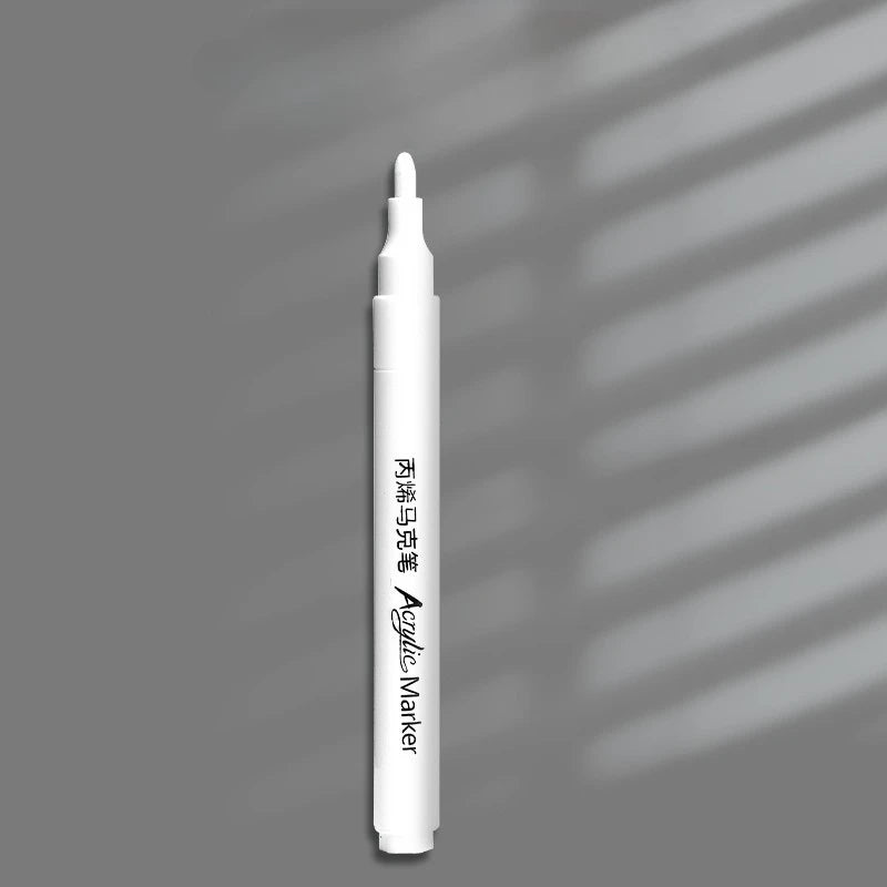 1/3/5 marqueurs acryliques blancs spécialement conçus pour les étudiants, pour le dessin, la mise en valeur et la peinture à l'huile à séchage rapide