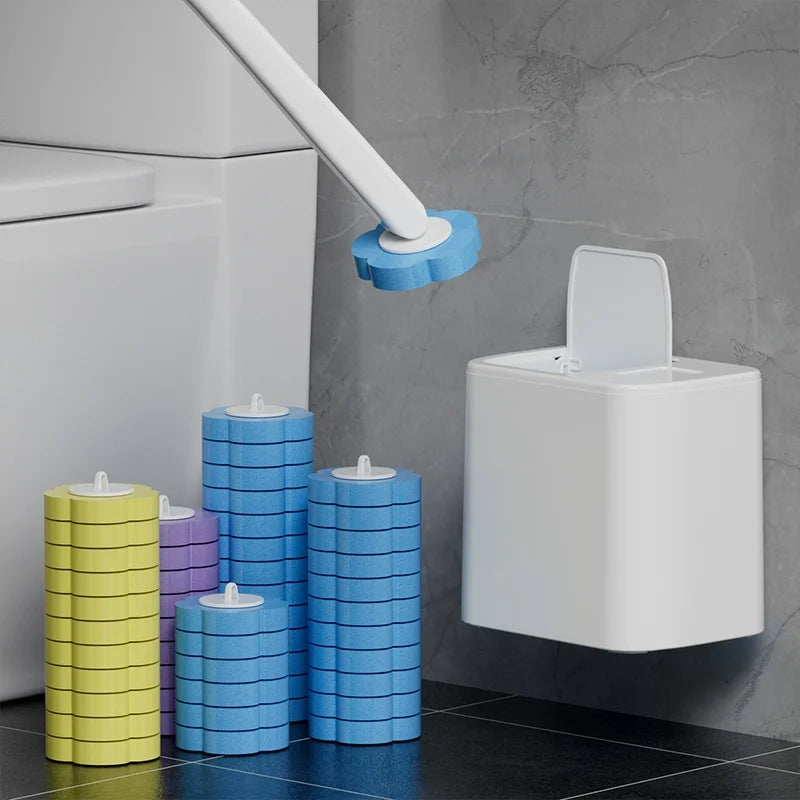 Toilet Brush Disposable Replacement Head Cleaning Kit Toilet Bowl Brush Long Handle Home Wc Accessories Tool