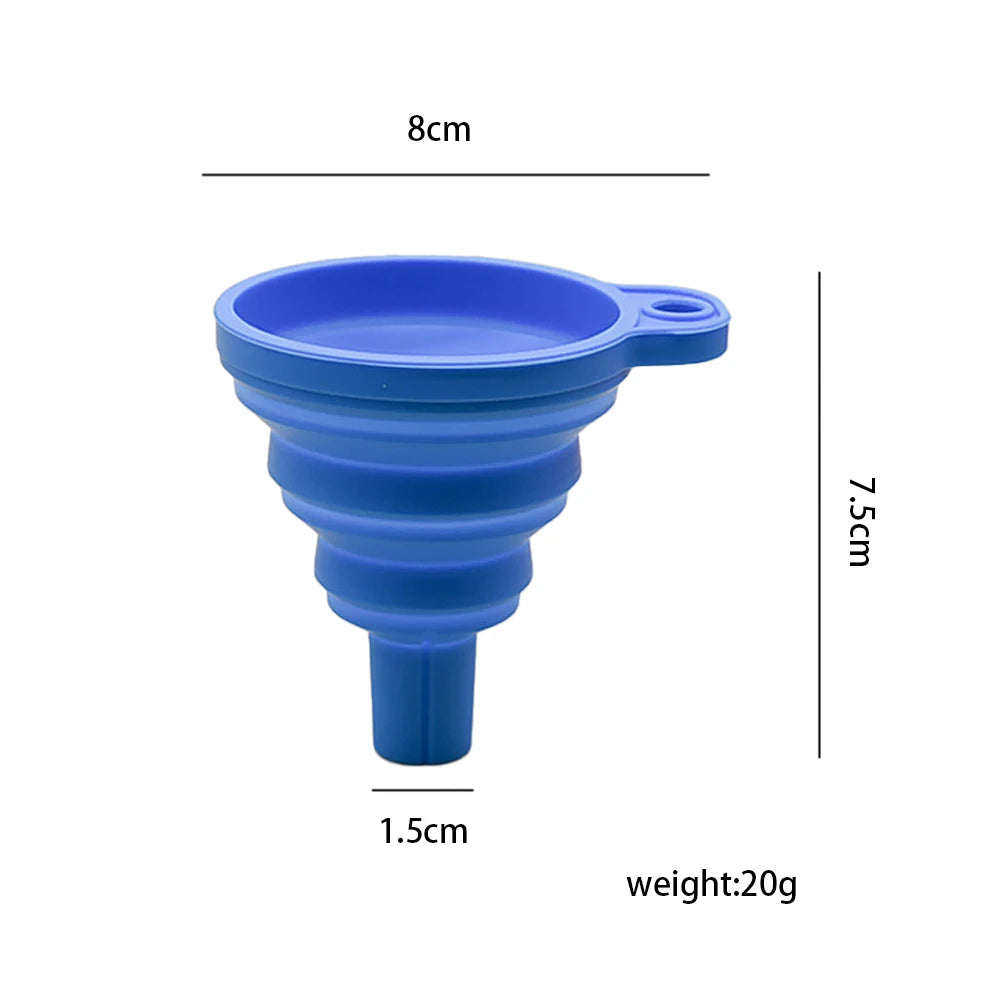 Entonnoir de moteur universel en Silicone pour voiture, liquide de lavage, changement de liquide, pliable, Portable, huile moteur automobile, entonnoir de changement d'essence