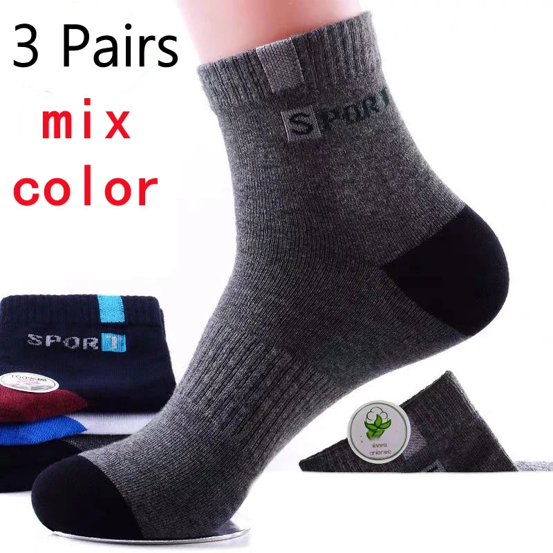1 paire de chaussettes confortables et respirantes en coton pour hommes, chaussettes d'été pour hommes