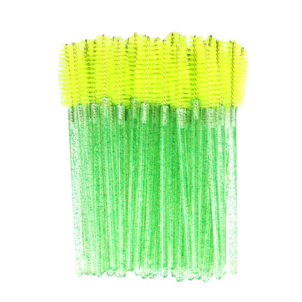 Brosse à cils en cristal jetable, peigne, Extension de cils, baguettes de Mascara, maquillage professionnel, outil de beauté, 50 pièces