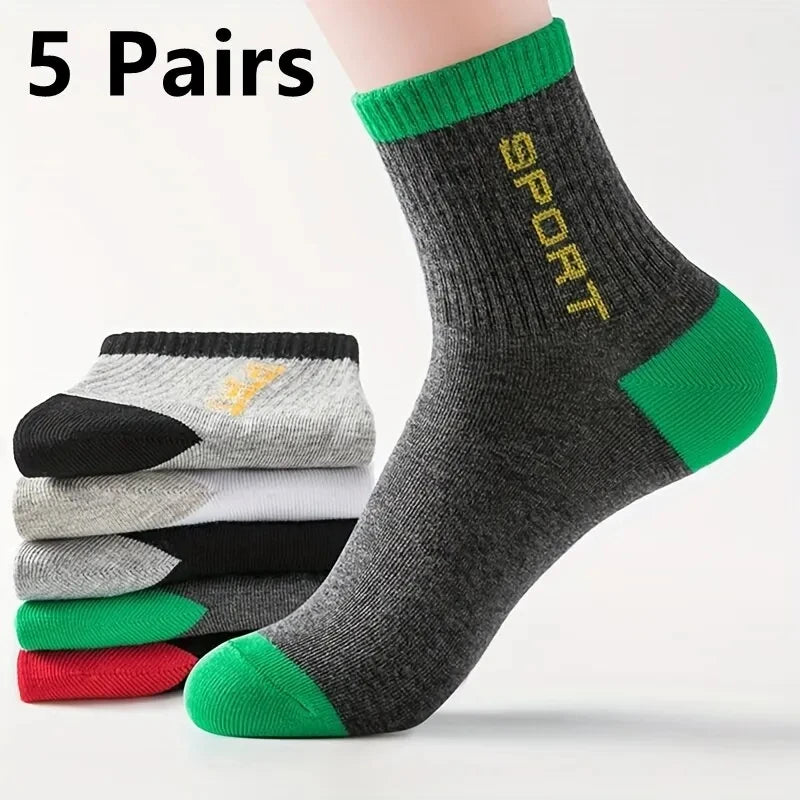 1 paire de chaussettes confortables et respirantes en coton pour hommes, chaussettes d'été pour hommes